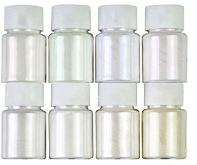 yinuneronsty 8 Stück/Set Puder, Perlmutt, Herstellung von Schmuck, Herstellung von Füllmaterialien, Kristall, Schlamm, Pigmente, Basteln, Epoxidharz, Befüller