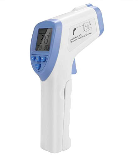 DAUERHAFT Thermomètre Infrarouge vétérinaire de Haute précision thermomètre numérique sans Contact Bleu pour Chien de Cheval de Mouton de Porc