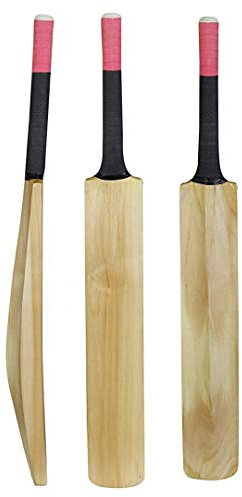 Kalindri Sports Cricketschläger aus Holz, beliebte Weide für Tennis, Gummiball (6 Zahlen, einfarbig)