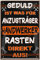 schilderkreis24 – Blechschild Lustiger Spruch “Geduld ist was für Anzugträger“ Deko Garage Metallschild Werkstatt Vintage Retro Geschenkidee Geburtstag Weihnachten Mechaniker Schrauber 20x30 cm