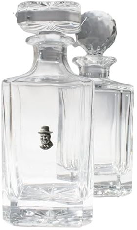 Churchill Cut Crystal Glass Decanter & Golf Ball Style Stopper 73