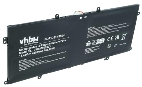 vhbw Akku kompatibel mit Asus ZenBook Flip 13 UX363EA-EM107T | UX363EA-EM087T, UX363EA-EM082T Notebook (4250 mAh, 15,48 V, Li-Polymer)