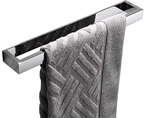Flybath 40 CM Porta Asciugamani Adesivo SUS 304 Acciaio Inossidabile Anelli Portasciugamani Porta Asciugamano Bidet Bagno Cucina da Muro, Lucidato a Specchio