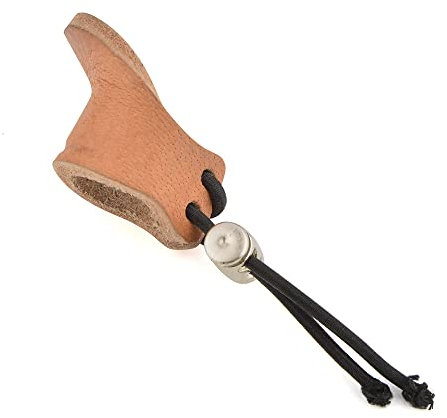 SHARROW 2 Stück Bogenschießen Daumen Ring Schutz Leder Fingerschutz Fingertabs Daumenring Handschuh für Mongolischen Reurve Bogen Traditionellen Bogen Langbogen (Braun)