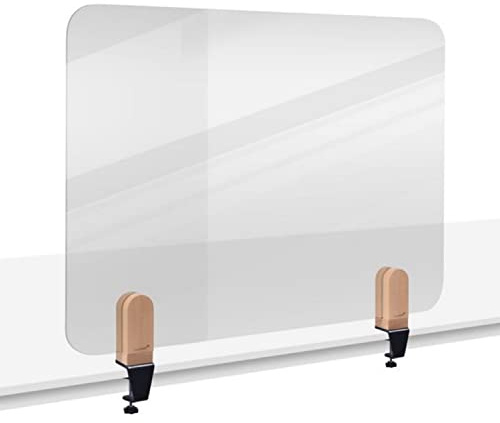 Legamaster Elements Tischtrennwand transparent 60x80cm Klammern