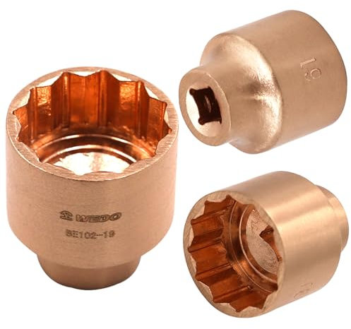 WEDO Non-sparking Socket 1/4-Metric, DIN and BAM standard, Beryllium Copper, Non-Magnetic,10mm.