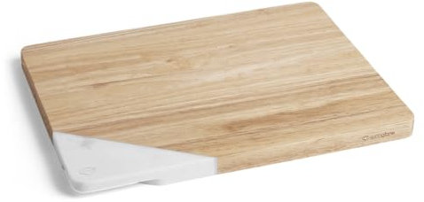 Springlane Schneidebrett - Kautschukholz & Marmor - 43 x 32 x 2,5 cm