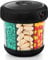 Portapillole Settimanale a 7 Scomparti, Portamedicine da Casa Portapillole XL extra-large Coperchio morbido in PU, portapillole facile da aprire, per Gli Anziani Viaggio Uso domestico (Nero)