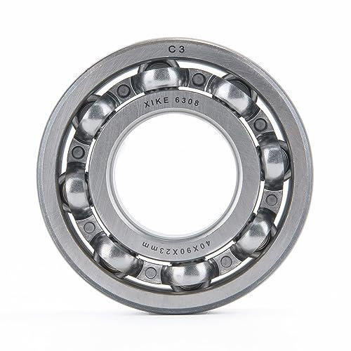 XiKe 1 Pcs 6308 C3 Kugellager 40x90x23mm Offene Bauweise und Chromstahl, Passend für DIY, Auto, Motorrad, ATV, Getriebe, Motor, CNC, Industrie, Landwirtschaft und Gartengeräte.