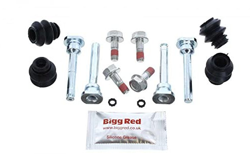 Bigg Red - Brake Caliper Slider Bolt Kit - Front Left & Right - Fits Solid Brake Discs - Compatible with, Vauxhall, Smart etc…
