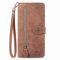 NEXCURIO Handyhülle für Samsung Galaxy S23 Ultra 5G Hülle Klappbar mit Kartenfäch Ständer Klapphülle Schutzhülle Leder Wallet Flip Case Cover Tasche Handytasche Stoßfeste - Braun