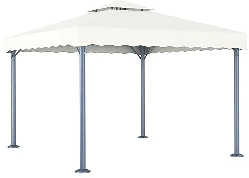 junzai Garden Canopy,Outdoor Pop Up Gazebo,Hot Tub Sun Canopy,Gazebo 300x300 cm Cream Aluminium