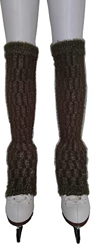 LIUHUO Figure skating leg warmers for adults and children, Army Green, KneeSock-7