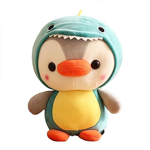 Trayosin Pinguin Stofftier Plüschtier Süße Weiche Kuscheltier Plüschtiere Dinosaurier Einhorn Outfit Pinguin Plüsch Spielzeuge Gefüllte Tiere Kuscheltier - für Jungen Mädchen (Dino)