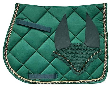 Horses Satteldecke + Mütze Regent Grün Englisch Pony, Stil und Komfort für Ihr Pferd von Tosoni Sattlerei