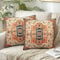 Chicamy Bohemian Kissenbezug 50 x 50 cm Indisch Boho Stil Kissenbezüge Leinen Natur Doppelseitige Landhausstil Kissenhülle Dekokissen Orientalische Kissen Dekorative für Sofa Wohnzimmer Schlafzimmer