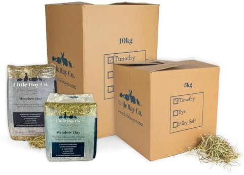Little Hay Co Timothy Blend Hay | Naturally Dried Meadow Grass Feeding and Bedding Hay | High in Fibre | Choose from 4 Size Varieties Perfect for Your Furry Pals | 2kg, 4kg, 5kg, and 10kg