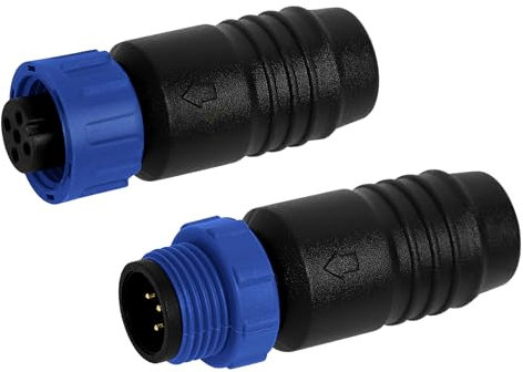 NMEA 2000 (N2K) Paar männliche weibliche Terminatoren, 1 Stecker + 1 Buchse, Terminator für NMEA 2000 (N2k) Netzwerk, kompatibel mit Lowrance Simrad B&G Navico & Garmin Networks
