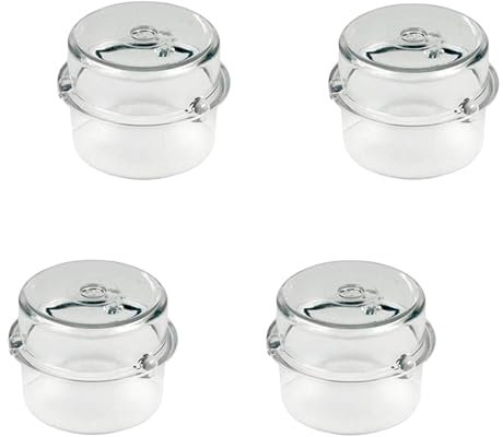 FLAVOR PLUS 4 pezzi di calice trasparente, misurino, bicchiere trasparente compatibile con Bimby TM31, TM21, 3300.
