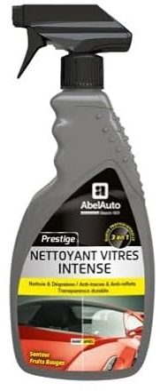 ABELAUTO Nettoyant Vitres Intense – Anti-Traces & Anti-Reflets – Nettoyage Pare-Brise et Vitres Auto – Brillance Parfaite & Séchage Rapide
