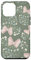 iPhone 12 Pro Max Disney Minnie Mouse Icon Spring Flowers Sage Green Case