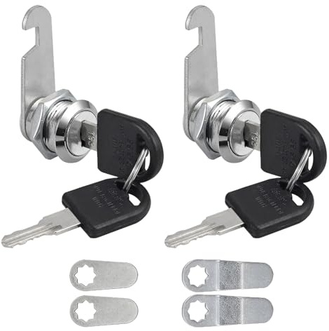 2 Stück 16mm Sicherheits-Briefkastenschloss mit Schlüsseln Cam Lock | Schubladenschrank Briefkastenschloss Schrankschublade Cam Lock für Aktenschrank