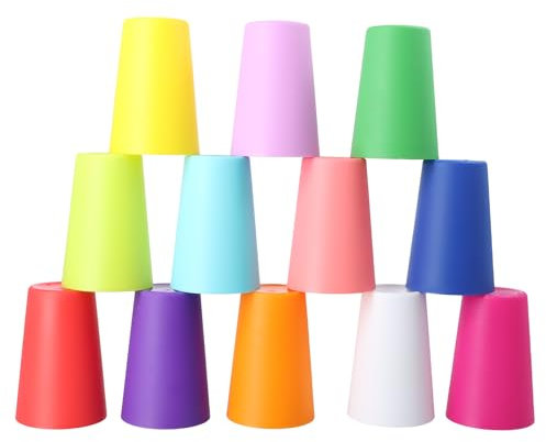 Ehuihuan 12 Pièces Gobelets en Plastique Réutilisables Colorés, Verres à Eau en Plastique Dur, 260ml Gobelet Enfant, Gobelets de Pique Nique pour Cuisine Fêtes Camping Barbecues Voyages, 12 Couleur