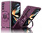 ZHOZEXIN Kompatibel mit Samsung Galaxy Z Fold 4, magnetischer Standringhalter Stoßfeste schlanke Handyhülle Schutzhülle, Handyhülle für Samsung Galaxy Z Fold 4 5G (Lila)