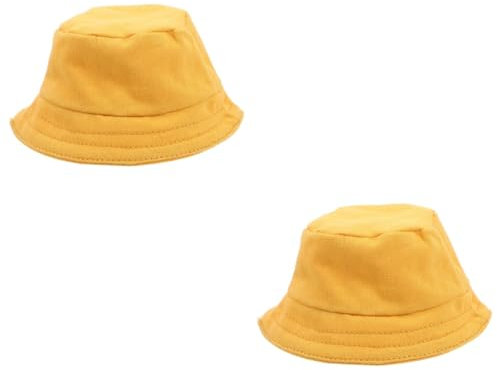 Vaguelly 2pcs Doll Bucket Hat Miniature Doll Hats Tiny Hats for Crafts DIY Mini Doll Hat Cute Doll Hat Mini Miniature Hat 1/12 Miniature Cap Hat Miniature Cute Hat Doll Cap Polyester