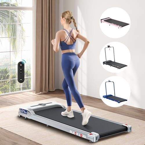 BLACK LORD Laufband, elektrisch, Trainingsgerät, 2,2 PS, Fitnessgerät, Walking-Jogging-Trainer für das Fitnessstudio zu Hause, Büro, kommerzielle Serie, Silber