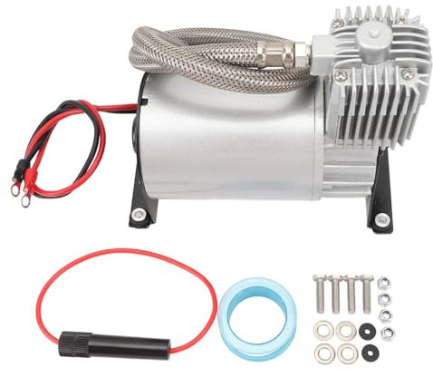 Akozon Compresseur d'air à Klaxon 150PSI en Métal chromé de qualité Supérieure pour Véhicules Bateaux Camions Yachts DC 12V 24V