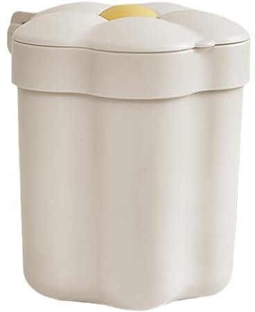 Petite poubelle pour bureau, poubelle de table - Poubelle de recyclage de comptoir à fleurs - Poubelle de recyclage de comptoir, poubelle de salle de bain avec couvercle pour la maison, la cuisine, la
