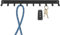 Beautiwall - Porte-clés mural en acier robuste XL - 10 crochets en métal et bois avec crochets pour voiture, appartement, rangement, clés