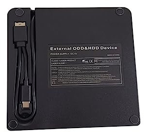 PHENOFICE Tipoc Registratore Dvd Esterno Disco Rigido Usb Disco Rigido Senza Fili Unità Esterna Disco Rigido Esterno Del Computer Portatile Unità Di Gioco Unità Portatile Black