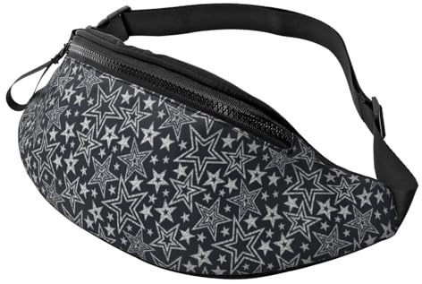 Crossbody Bauchtaschen für Damen und Herren – weißer Stern Laufgürteltasche für Damen und Herren