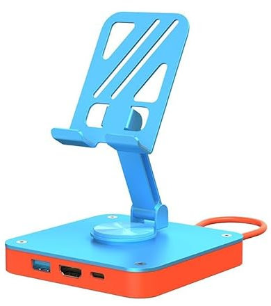 Switch Dock,【4K@60Hz】 TV Docking Station for Nitendo Switch/Switch OLED,Steam Deck, Rog Alloy, MSI Claw, Portable Switch Travel Dock with Rotating Stand, PD 100W, USB 2.0 Port-Aluminum