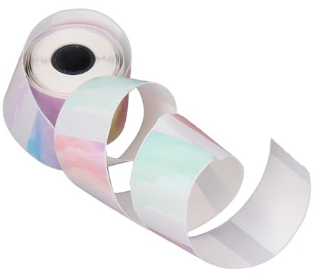 Round Thermal Sticker Labels 30x30mm Self Adhesive Waterproof Address Barcode for Jar Storage Bin Organization (Colorful)