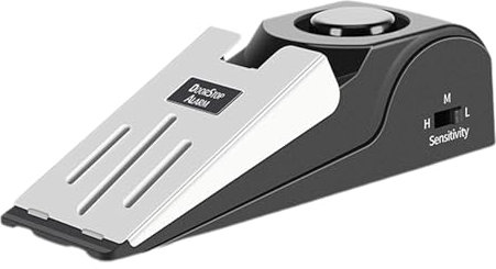 Door Stopper Alarm Wedge - 2 In 1 Portable Security Hotel Safety Door Stopper for Lower Door - Door Stop Alarm with Loud 120Db Siren for Home and Travel