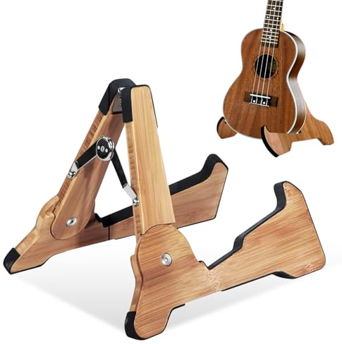 SUNOYA Gitarrenständer, faltbarer Gitarrenständer, Holz mit rutschfester Gummi, für E-Gitarre, Akustik, Bass, Klassik, Ukulele