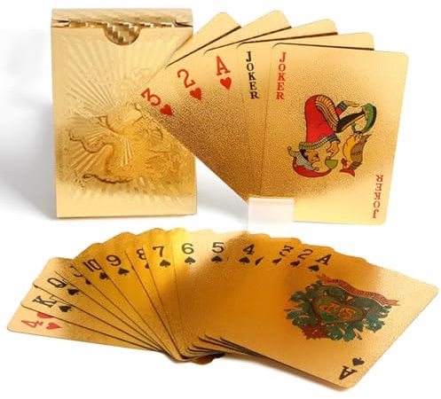 NOPKESV 1 mazzo di carte da poker professionali, carte da poker impermeabili, carte da gioco in plastica, mazzo di carte, giochi di carte per il campeggio
