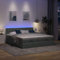 IKAYAA Boxspringbett 180 x 200 cm mit Matratze, Topper & Kopfteil, Boxspringbett mit Bettkasten, Bett mit LED Beleuchtung, Bett mit Matratze und Lattenrost, Polsterbett 180 x 200 cm Dunkelgrau Ty116