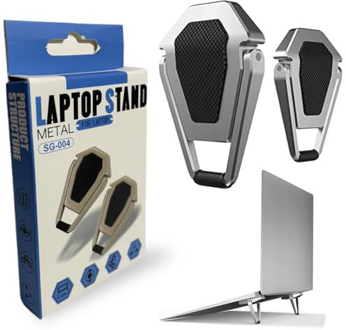 SGERUFZ 2 Pièces Support Mini pour Ordinateur Portable, Clavier Portable pour Bureau, Invisible et Pliable, Autocollant pour Ordinateur, Compatible avec Tous les Ordinateurs Portables