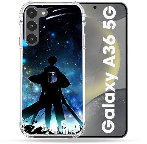Cokitec Verstärkte Schutzhülle für Samsung Galaxy A36 5G Manga Attack Titan Levi