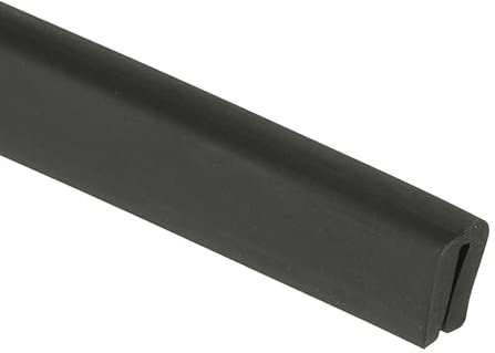 PATIKIL 2mx4mmx10mm U Profil Gummi Kantenschutz Blech 0,5-1mm Schwarz | Rundboden Flexibel Kantenschutzprofil Gummi U-profil Dichtung Kantenschutz für Bleche Tisch Griff Regal Handlauf Tür Fenster