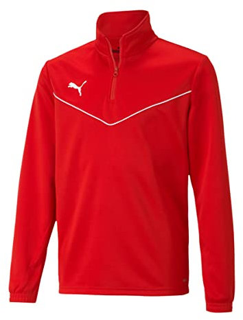 PUMA teamRISE Halfzip Sweatshirt Kids rotweiss, 128 Kinder