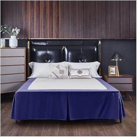 KJBDQQH Cache Sommier Couleur Unie Coins fendus Jupe de lit Maison hôtel Jupe de lit Couvre-lit Double/Complet/Reine/Roi Taille 1 pc(Color 2,King 200x203x38cm)