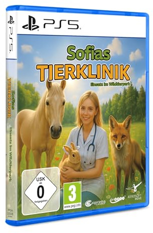 Aerosoft Sofias Tierklinik – Einsatz im Wildtierpark (PS5) | Realistische Tierpflege Simulation | Wildtier- und Tierarzt Videospiel | Pflege, Behandlung & Tierliebe