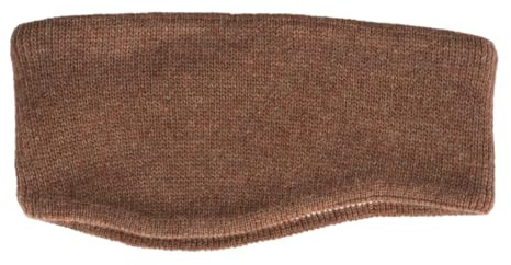 FosterNatur, Stirnband mit Ohr, 100% Wolle extrafein (Baumwollfutter) (Hazelnut)