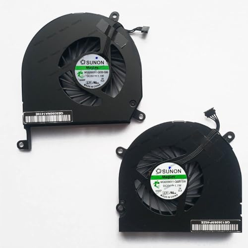 GSHJZPA CPU + GPU Ventilador refrigeración Compatible para Apple MacBook Pro 15 A1286 Left Right Vantilator 2008-2012 KSB0505HB -8F51-8G16
