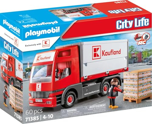 PLAYMOBIL City Life Kaufland Container-LKW, 71385, 60 Teile, für Kinder von 4-10 Jahren